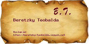 Beretzky Teobalda névjegykártya